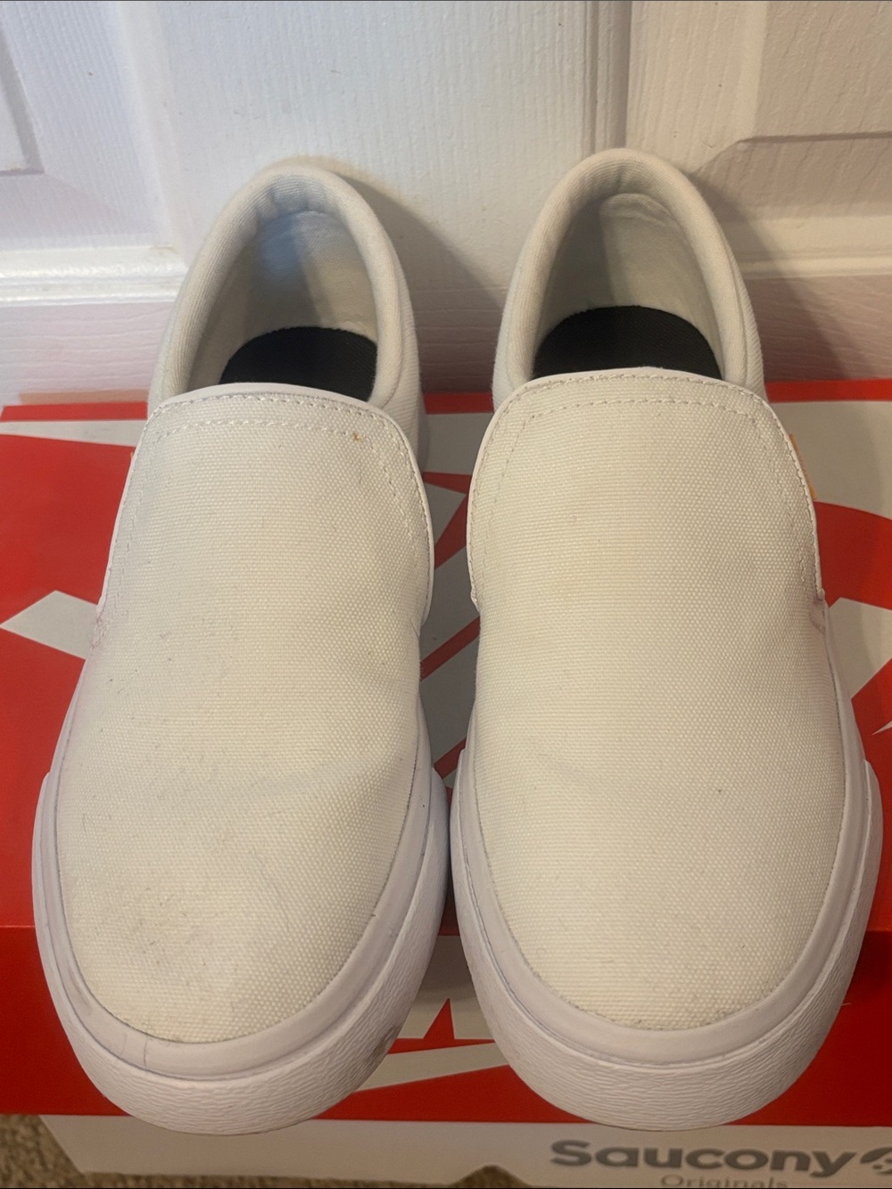 Nike White Slip-On Canvas Loafers